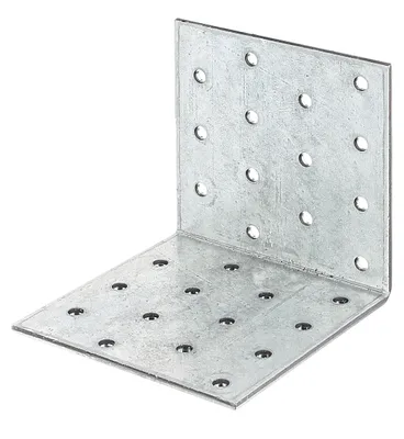 Zdjęcie produktu dla Alberts 820305 Kątownik z blachy perforowanej, ocynkowany metodą Sendzimira, 80 x 80 x 80 mm, zestaw 25 sztuk