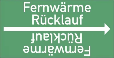 Produktbild von Dreifke® Rohrleitungsband Fernwärme Rücklauf, DIN 2403, ab Ø 15mm, grün/weiß,...