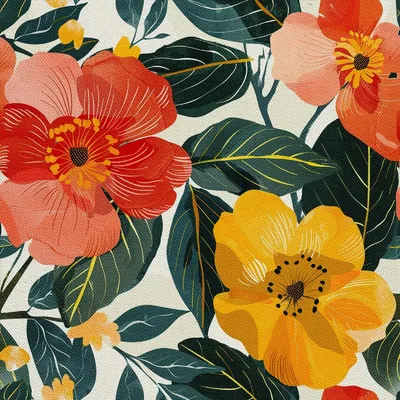 Image de OUTDOOR DEKOSTOFFE OXFORD - Motiv Blumen I DX5376