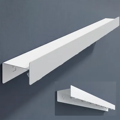 Produktbild von doporro Wandgarderobe mit Ablage, Garderobenleiste 80 cm mit 8 Garderobenhaken Weiß, Kleiderhaken Wand zum Schrauben oder Kleben, Stalo-11