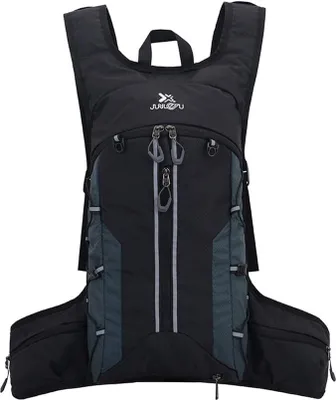 Produktbild von Fahrradrucksack für Damen und Herren, 12L wasserdicht, ultraleicht, geeignet für Wandern,Klettern,Laufen,Camping und Sport,mit Trinksystem,schwarz.