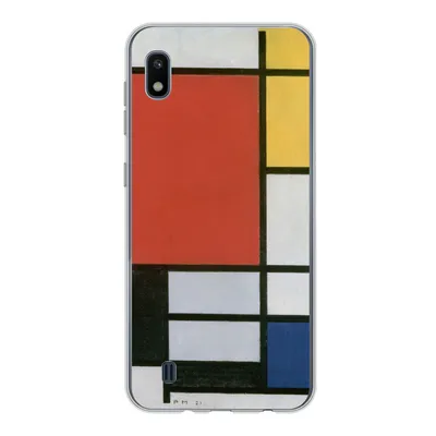 Produktbild von MuchoWow® Handyhülle Schutzhülle Hülle für Samsung Galaxy A10 Komposition 2 in Rot Blau und Gelb - Piet Mondrian Silikon Softcase Handy Hülle - Schutzhülle