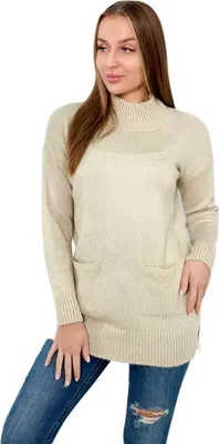 Immagine prodotto di Maglione beige con collo alto