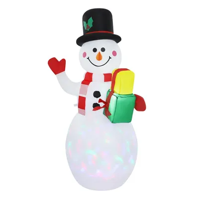 Image de 1,5m Noël Bonhomme de neige gonflable avec lumière colorée RVB 2 LED Décoration de fête