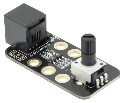 Produktbild von Makeblock Drehpotentiometermodul V1, analoges Eingabemodul, RJ25-kompatibel, LED-Anzeige, 270 Grad