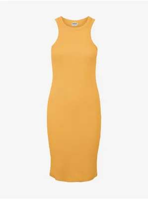 Produktbild von Noisy May Maya gelbes Damen Etuikleid Basic - XS