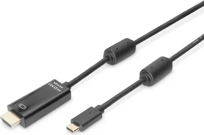 Imagen del producto de DIGITUS AK-300330-050-S: Adaptador/cable convertidor USB Type-C Gen2, tipo C a HDMI A