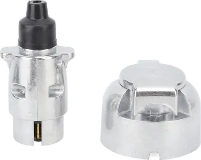 Produktbild von DC12V 7-poliger Anhänger-Steckdosen-Satz, Aluminiumlegierung, leichter, robuster Adapter für Autos, Wohnmobile, LKWs
