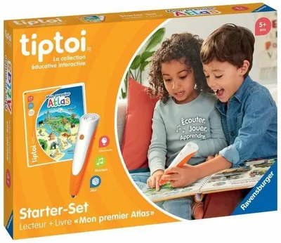 Produktbild von Ravensburger - tiptoi – Starter-Set – Leser + Buch Mein erster Atlas – elektronisches Lernspiel, ohne Display – ab 5 Jahren – französische Version – 00177