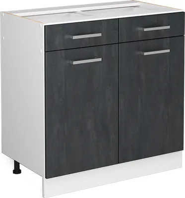 Obrázek produktu pro Spodní skříňka kuchyňské linky Vicco R-Line Černý beton 80 cm bez pracovní desky, Model 47626
