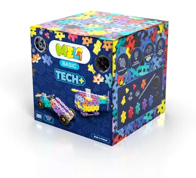 Produktbild von Meli Tech+ Konstruktionsset – 260 Teile mit technischen Elementen für Kinder ab 3 Jahren