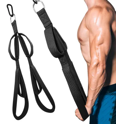 Immagine prodotto di Corda per tricipiti extra lunga - Adatta per esercizi per tricipiti/manubri - Impugnatura per remate - Accessori per il fitness - Ergonomica - Impugnature antiscivolo