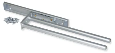 Zdjęcie produktu dla Emuca Wysuwany wieszak na ręczniki, 2 ramiona, Aluminium, Anodowany matowy