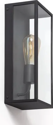 Produktbild von Wandleuchte Aussen Metall und Glas Zeila Schwarz