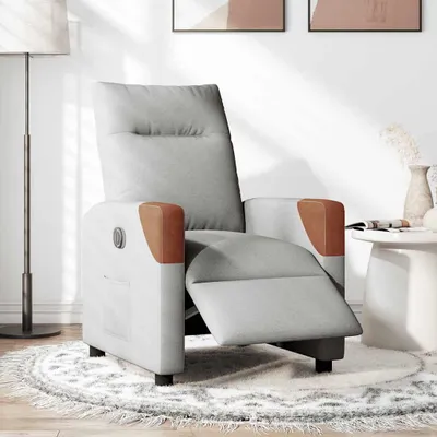 Produktbild von vidaXL Relaxsessel Elektrisch Wolkengrau Stoff