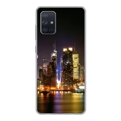 Produktbild von MuchoWow® Handyhülle Schutzhülle Hülle für Samsung Galaxy A51 5G New York - Skyline - Farben Silikon Softcase Handy Hülle - Abbildung