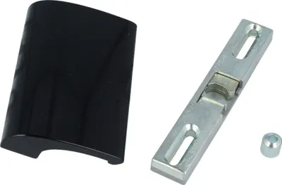 Produktbild von Deluxe Balkontür-Set Aluminium Ziehgriff Universalschnäpper Hülse Terrassentürgriff Schwarz - RAL9005