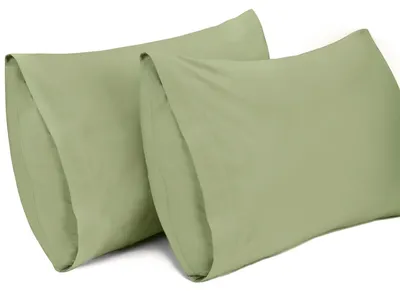 Obrázek produktu pro Dva povlaky na polštáře - 100% bavlna - 50 x 91 cm - Zelené