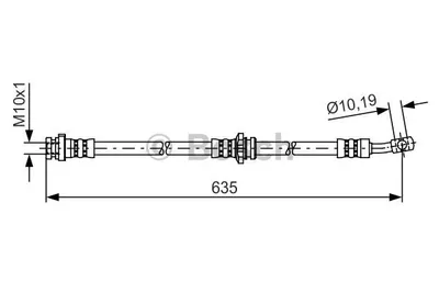 Produktbild von BOSCH 1 987 481 432 Bremsschlauch Vorne Links für NISSAN Qashqai / Qashqai +2 I (J10, NJ10) Qashqai / Qashqai+2 I Van (J10, JJ10E)