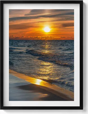 Produktbild von Władysławowo (Ostsee)– Wandbild mit Rahmen – Gerahmtes Bild  – Wanddekoration – 60x80 cm –  Schwarz Rahmen