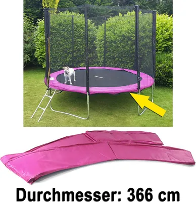 Produktbild von Trampolin Randabdeckung 366cm Blau PVC/PE 29cm Breit