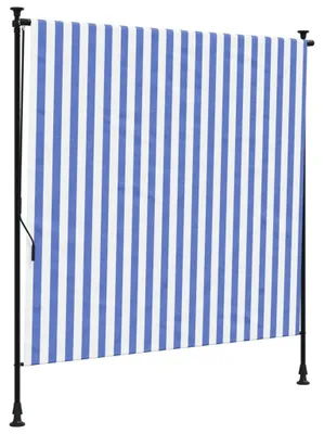 Obrázok produktu pre vidaXL Vonkajšia roleta modrá a biela 150x270 cm látka a oceľ