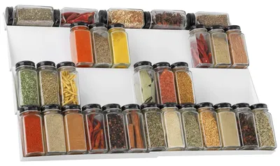 Zdjęcie produktu dla Omgoods - Wysuwana szuflada na przyprawy - regulowana szerokość od 30 do 60 cm, organizer kuchenny