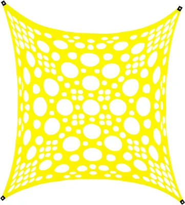 Produktbild von PSYWORK Schwarzlicht Segel Elasthan "Mind Space" Vanille, 3x3m