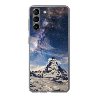 Produktbild von MuchoWow® Handyhülle Schutzhülle Hülle für Samsung Galaxy S21 Berge - Sterne - Universum - Jungen - Mädchen - Kinder Silikon Softcase Handy Hülle - Softcase