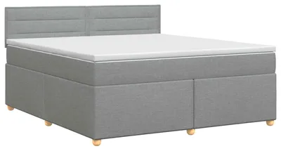 Obrázok produktu pre vidaXL Box spring posteľ s matracom svetlo sivá 160 x 200 cm látka