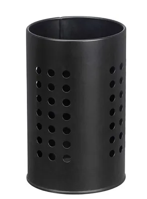 Produktbild von BESTECKHALTER 16cm hoch aus Metall Schwarz Besteckkorb Küchenutensilienhalter Abtropfkorb Korb Besteck 09
