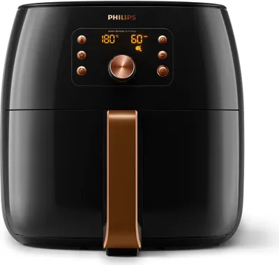 Produktbild von Philips Airfryer XXL Smart Sensing Heißluftfriteuse, 1.4 kg, LCD Display, Memory-Funktion, Schwarz (HD9867/90)