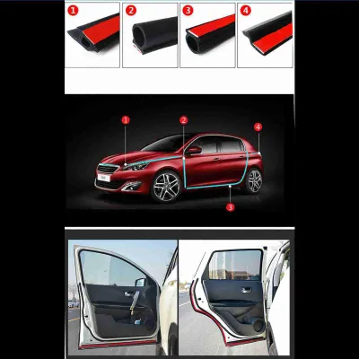 Obrázok produktu pre 5 metrov Veľký D Malý D Z Tvar P Typ Auto Door Seal Strip Auto Gumové tesniace pásy Vodotesné Trim Prachotesné Zvuková izolácia Weatherstrip Veľký D Malý D Z P Typ
