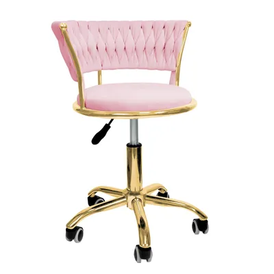 Produktbild von Bürostuhl Drehstuhl samt Höhenverstellbar Homeoffice Stuhl Rosa