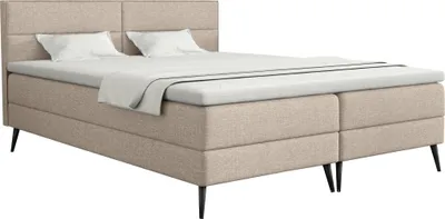 Produktbild von FEDVE Boxspringbett Doppelbett Sporen Schlafzimmer Bett Bonell-Matratze Topper 180x200 cm Beige (Soro 21)