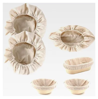 Produktbild von 3 Stück 25mm Bäckerleinen Leinentuch, Teigtuch, Strudeltuch, Gärtuch für Brotbacken und Teigzubereitung