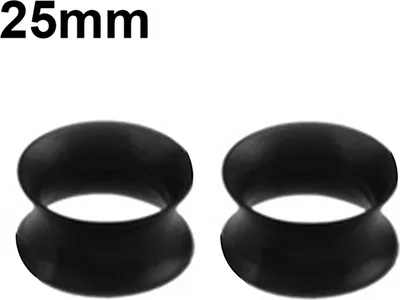 Produktbild von Ohr Expander Mode Körper Piercing Schmuck Silikon Männer und Frauen Ohr Tunnel Messgeräte für Geburtstag Party-Schwarz,25 mm