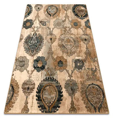 Image de Tapis en laine POLONIA Olivo Ornement kamel beige beige 170x235 cm
