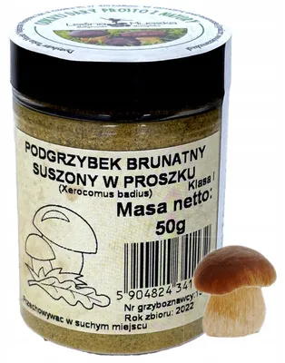 Zdjęcie produktu dla PODGRZYBEK BRUNATNY SUSZONE GRZYBY MIELONE 50 gram LEŚNA MUSZKA