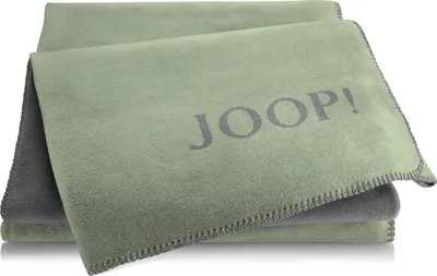 Produktbild von JOOP! Plaid Uni Doubleface Farbe Oliv-Stein Größe 150x200 cm
