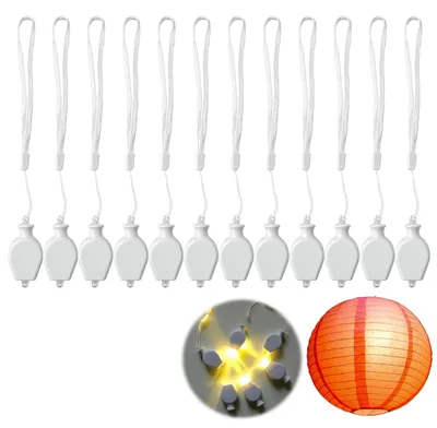 12 warmweiße Mini-LED-Lampen für Laternen & Ballons