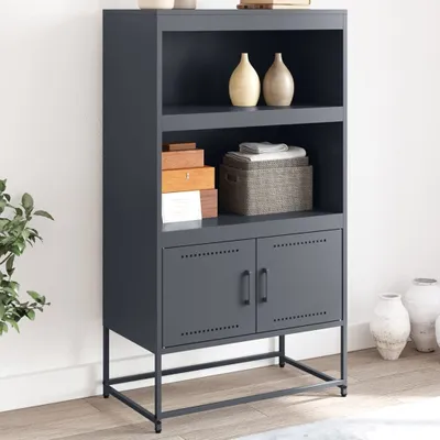 Produktbild von vidaXL Highboard Anthrazit 68,5x38,5x123,5 cm Stahl