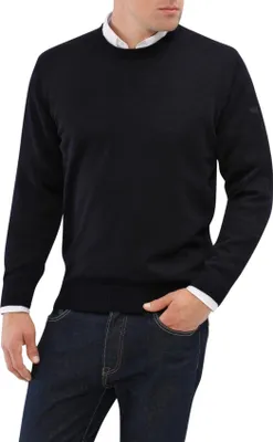 Produktbild von März Pullover Rundhals dunkelblau Wolle