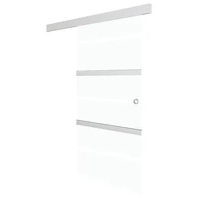 Image de vidaXL Porte coulissante avec Softclose verre ESG et aluminium 90x205 cm