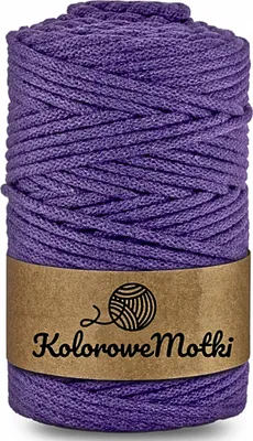Produktbild von Baumwollkordel mit einem Kern 100m 3mm Violett | Makramee Garn, Häkelkordel, Baumwollkordel mit Polyesterkern, Textilgarn