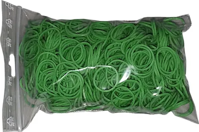 Produktbild von 100 g Gummiringe grün 15 mm Ø 1,2 x 1,2 mm breit