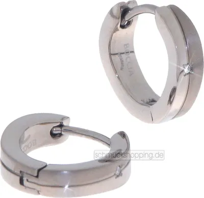 Produktbild von Boccia Titancreolen mit Diamant 0563-03
