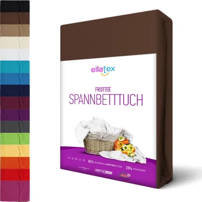 Produktbild von FROTTEE Spannbettlaken Spannbetttuch  Bettlaken Betttuch, in Größe: 90x200-100x200 cm, in Farbe: Schokobraun