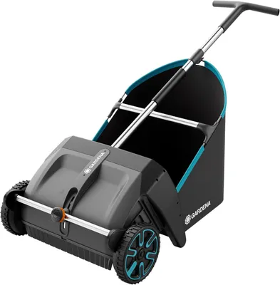 Zdjęcie produktu dla Odkurzacz do liści i trawy z regulowaną szczotką i ergonomiczną konstrukcją, przeznaczony do użytku w ogrodach i na tarasach