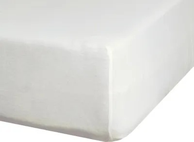 Obrázok produktu pre Napínacia bavlnená plachta JERSEY s gumičkou krémová - vysoká gramáž, rozmer 120 x 200 cm, ZA-428980